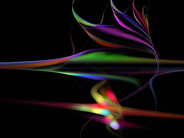 istock image of one Digital Fractal on Black Color 653307616