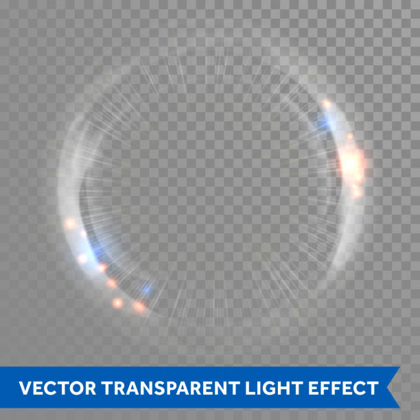 ilustraciones, imágenes clip art, dibujos animados e iconos de stock de efecto vectorial de destello de lente de luz fondo transparente - translucent