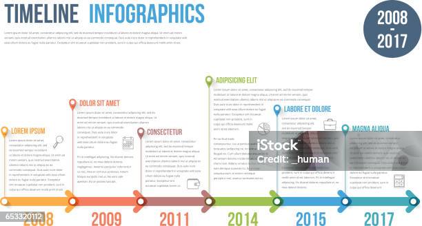 Timeline Infographics Stock Illustration - Download Image Now - Infographic, Timeline - Visual Aid, Vector