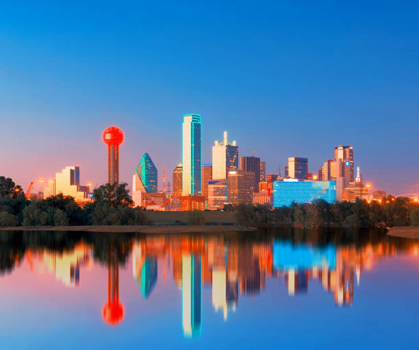 istock Dallas Skyline Reflection at Dawn, Downtown Dallas, Texas, USA 653321410