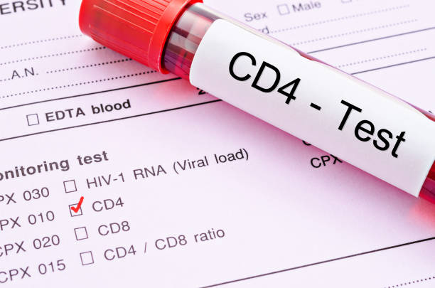 red mark and blood sample in tube for cd4 cell testing - blood red blood cell blood cell blood sample imagens e fotografias de stock