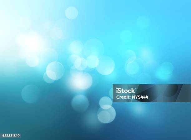 Underwater Blue Blurred Backgroundwinter Xmas Backdrop Stock Photo - Download Image Now