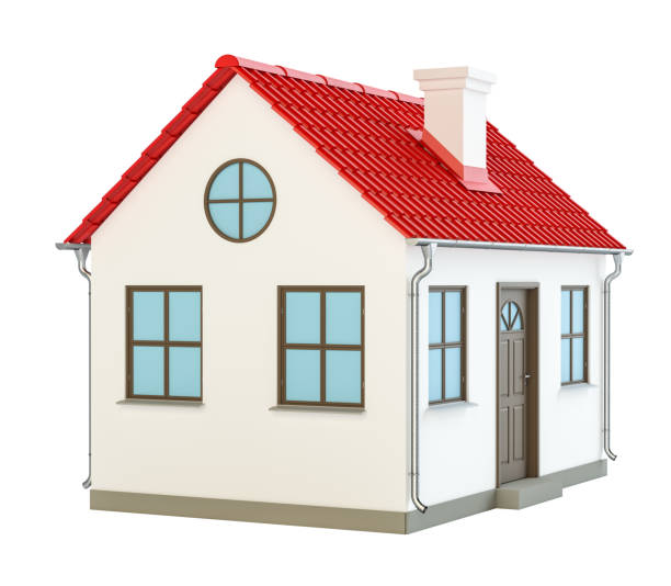 istock Model of the house on white background 653341222