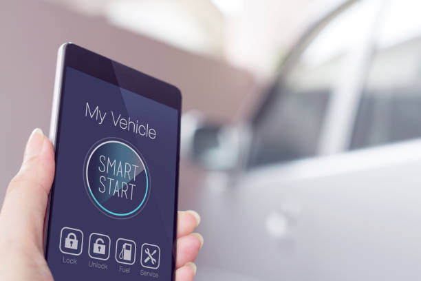 istock Control your car just by pushing a button on your smartphone. 653343700