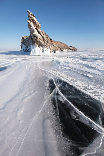 istock Lake Baikal. Ogoi island. Winter landscape 653344442