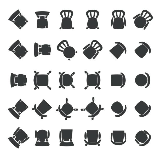 Chairs vector art illustration