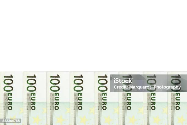 Heap Of 100 Euro Bank Notes Stock Photo - Download Image Now - Backgrounds, Banking, Business