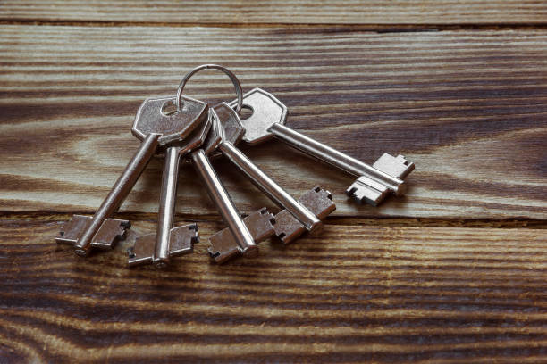 istock bunch of metal keys in the ring 653365308