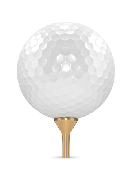 istock 3d render of golf ball on golden tee 653380132