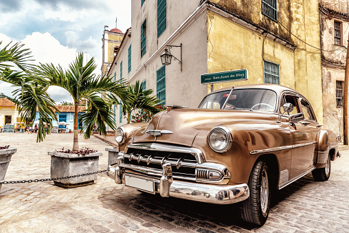 history, Cuba, Camagüey, car, church, tourism, city, old