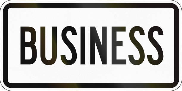 istock Supplementary Business plate used with route shields in the US 653390392