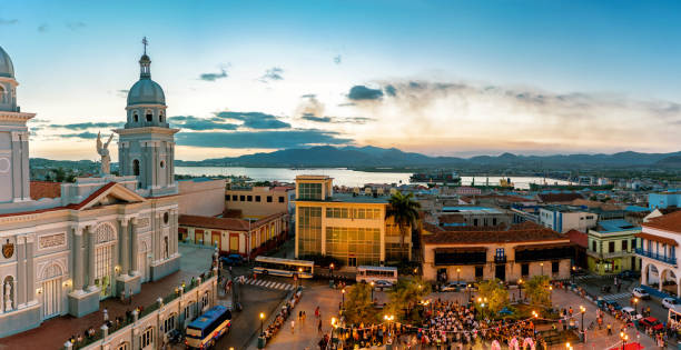istock panoramic view over Santiago de Cuba bay with cathedral and harbour 653390952