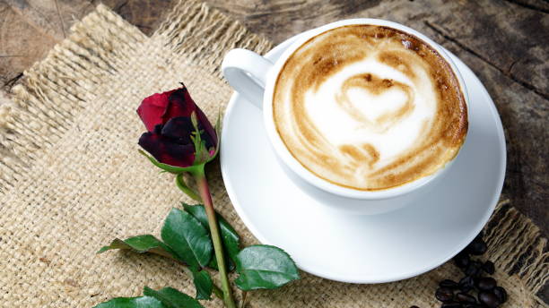 istock Hearts coffee. Cappuccino or latte art coffee 653393754