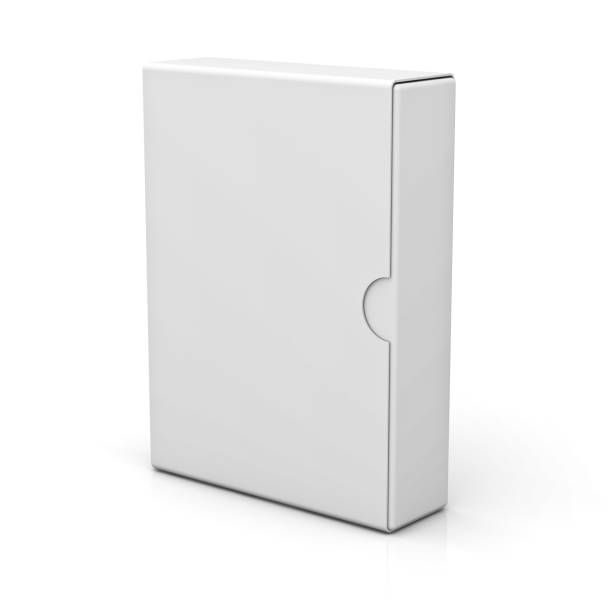 反射で白い背景に分離された空白のボックス - box white blank computer software点のイラスト素材／クリップアート素材／マンガ素材／アイコン素材