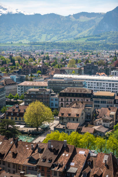 istock Thun cityscape from above, Switzerland 653400740