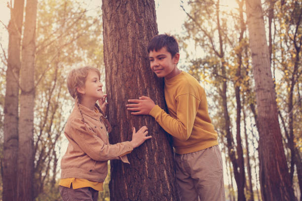 istock Two children in the park. 653406108