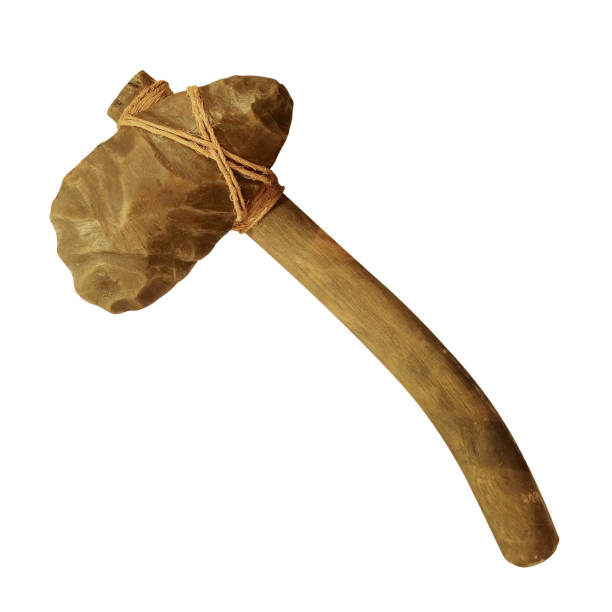 istock A miniature model of prehistoric stone ax. Subject, isolated 653412258