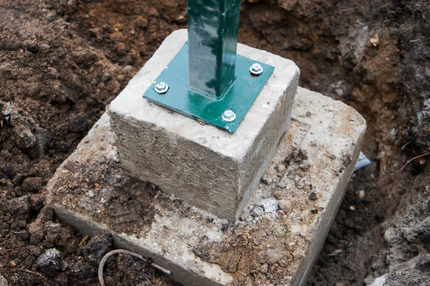 istock the Foundation for mount rebar fence 653435740