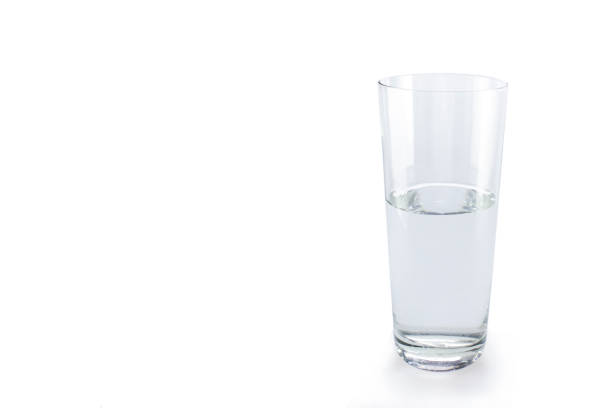 istock Glass of water isolated on white background 653440218