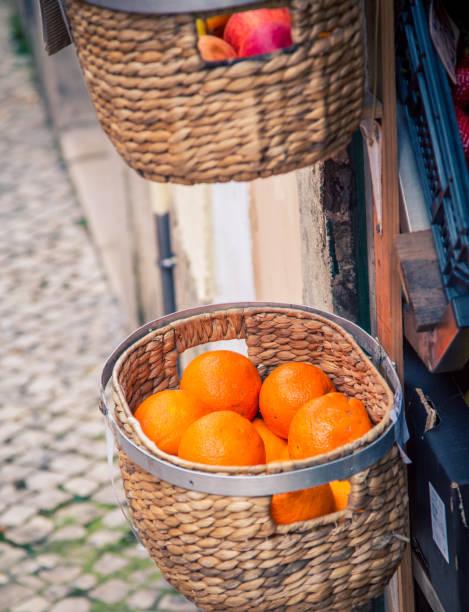 istock wicker basket of fruit 653440452