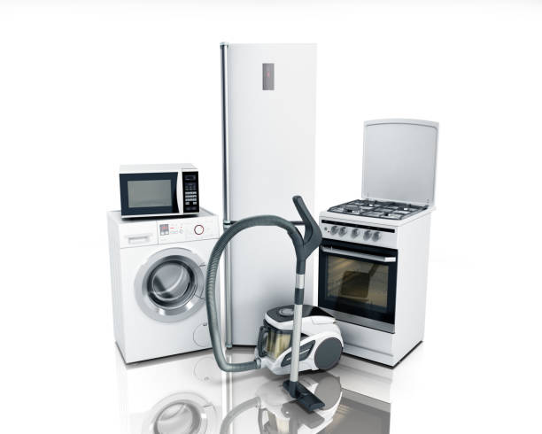 istock Home appliances in the shopping cart E-commerce 653440676