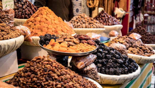 Nut store in the streets of Fez