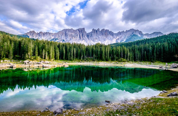 istock karerlake in italy 653453136