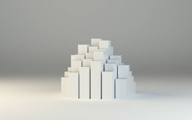 istock Abstract 3d illustration of white boxes 653456298