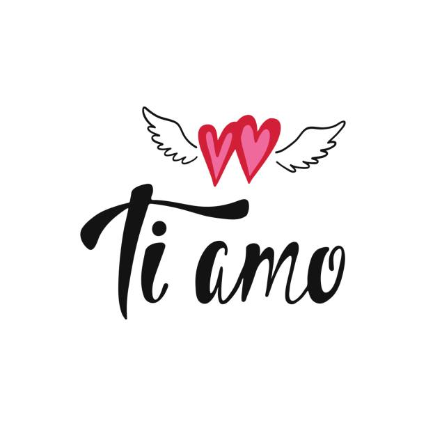 Ti Amo Declaration Of Love In Italian Stock Illustration - Download Image  Now - Assertiveness, Belarus, Calligraphy - iStock