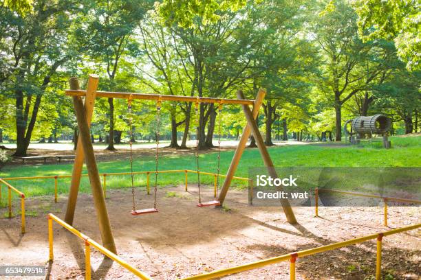 Park Swings Stock Photo - Download Image Now - Swing - Play Equipment, Public Park, April