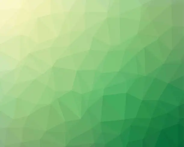 Vector illustration of Green low poly background