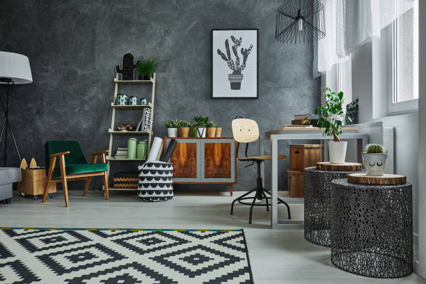 istock Apartment with designer furniture 653498032