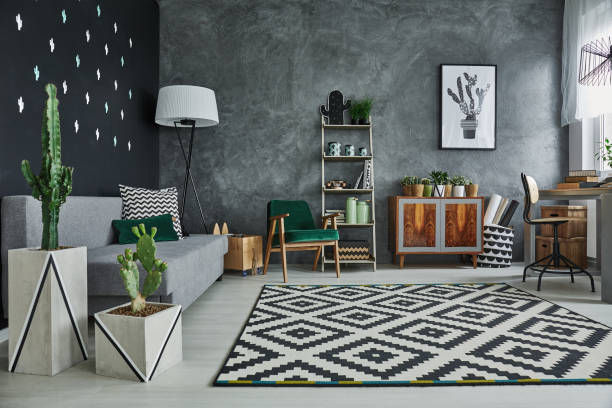 istock Living room with plants 653498054