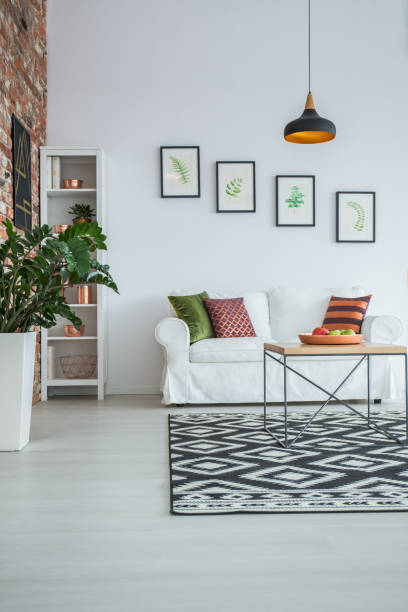 istock White living room with carpet 653507060