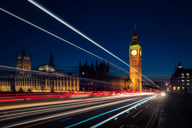 istock Big Ben at night from the Westminster Bridge, London 653510498