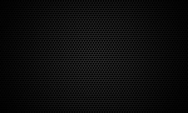 Black stainless steel mesh background.