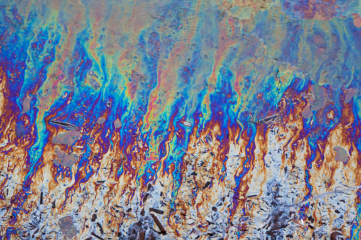 Oil Slick close up - abstract background