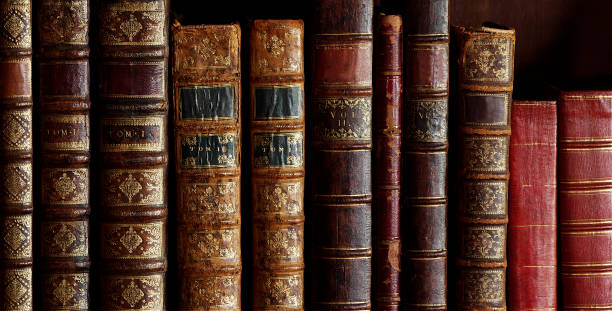 istock old books with vintage bindings and beautiful gilded leather book covers 653539242