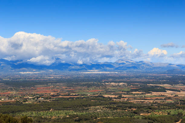Majorca panorama and Serra de Tramuntana mountains, Spain