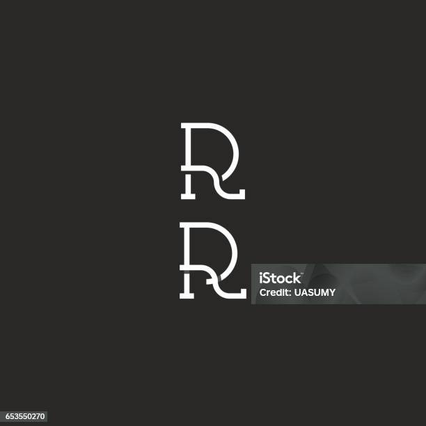 Monogram For R Monogram R Stock Illustration - Download Image Now - Letter R, Black ...