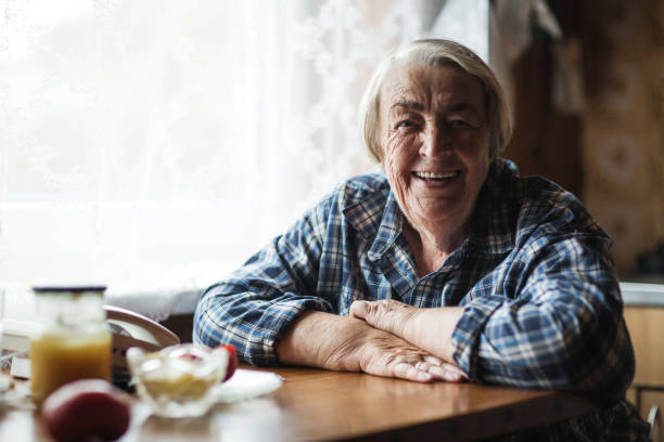 istock Senior woman portrait 653734868