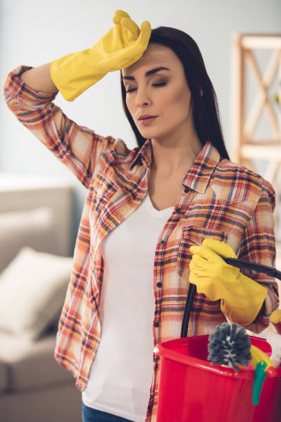 istock Beautiful woman cleaning 653746972