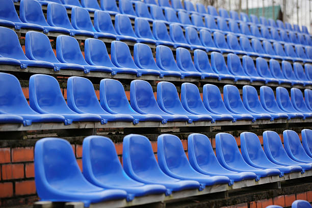 istock Row of blue seats 653748924