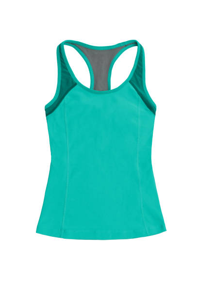 istock turquoise sports top with racerback, isolated on white background 653753222