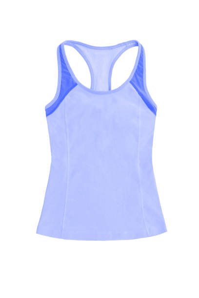 istock bright blue sports top with racerback, isolated on white background 653753248