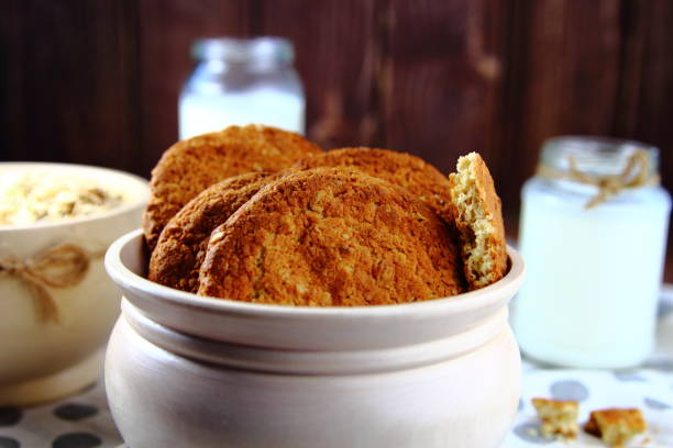 печенье овсяное - oat bagel ストックフォトと画像