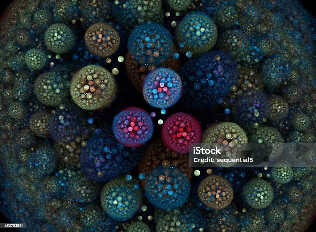 Microbial A three dimensional design similar to a series of microbes viewed up close. Bacterium Stock Photo