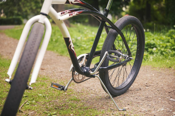 istock Urban bicycle standing at park 653754186
