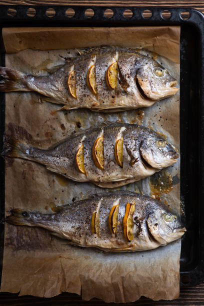 istock Roasted sea fish dorado 653756534
