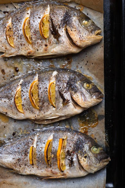 istock Roasted sea fish dorado 653756540
